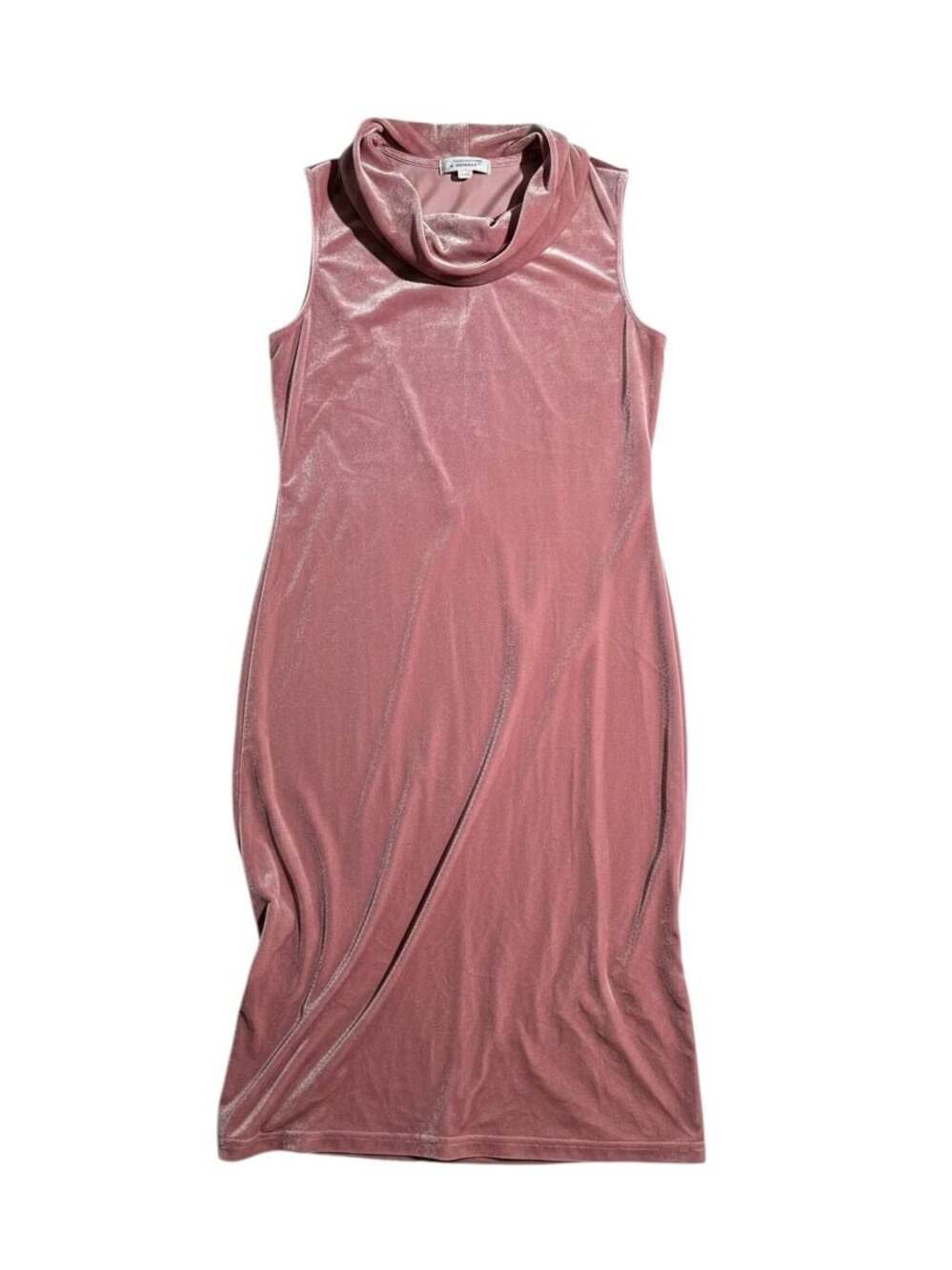 Passports Pink Velvet Cowl Neck Sleeveless Midi Dress Size XL